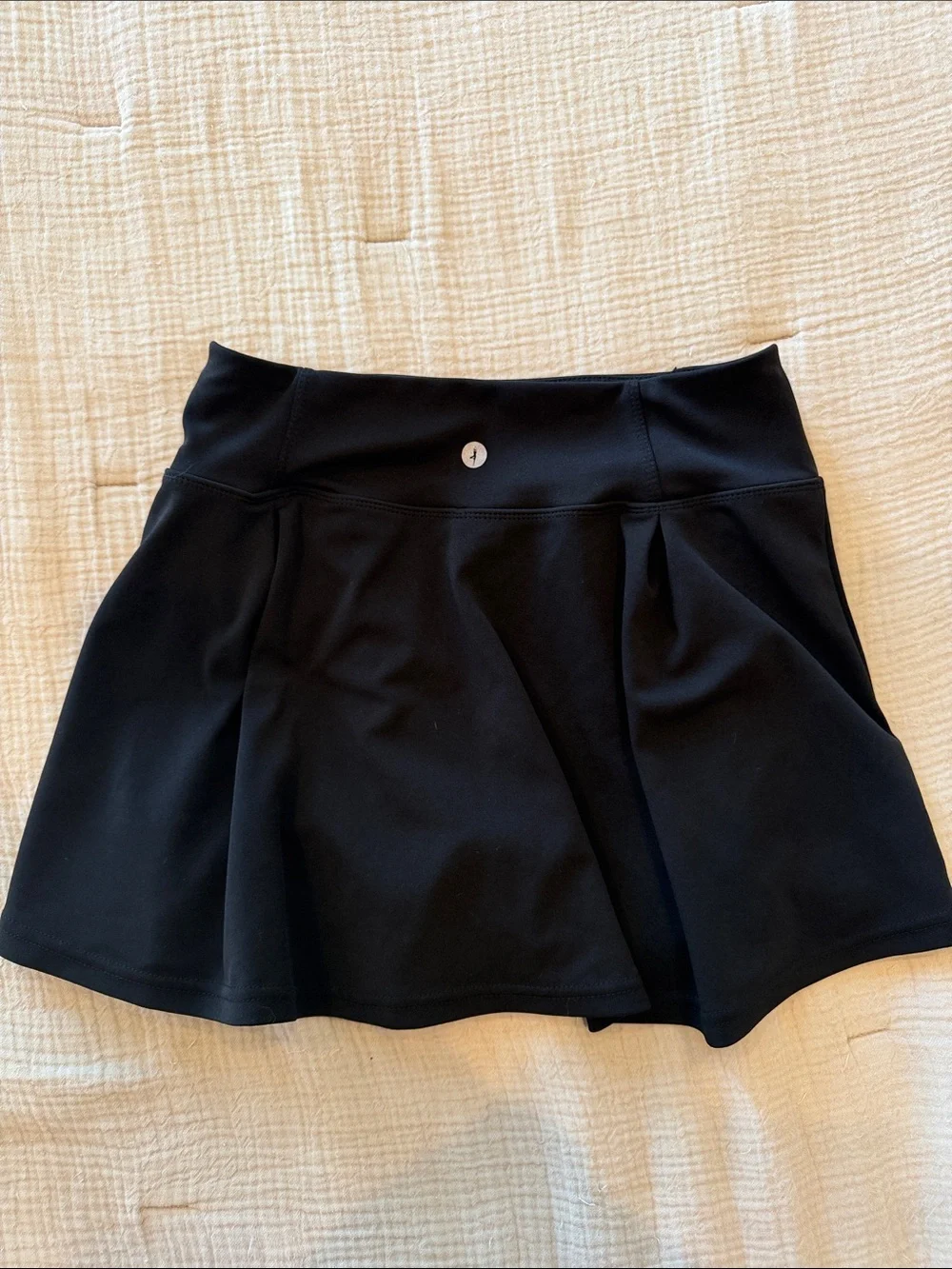 Girls' Black Athletic Skort with Built-In Shorts Size M